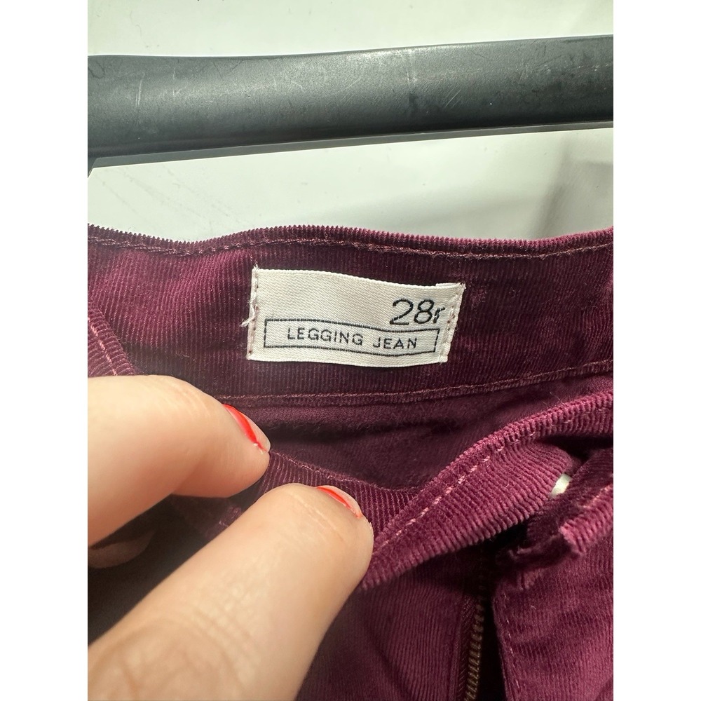 Gap 1969 Purple Womens 28R Corduroy Flat Front Mid Rise Retro Legging Jeans - Picture 4 of 6